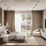 Beige Double Bed